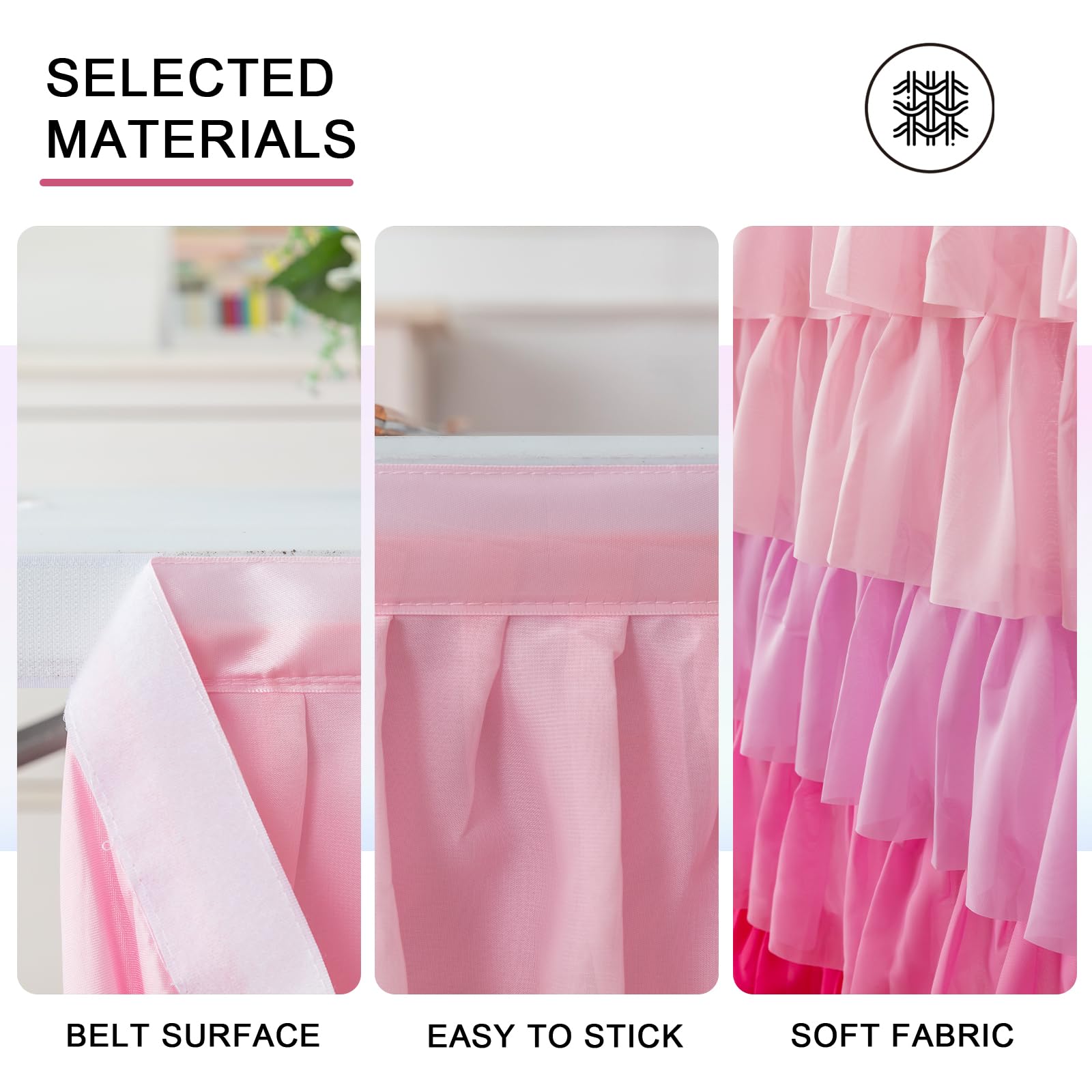 Jevix gradient pink tutu adds romantic color gradient to dessert tables