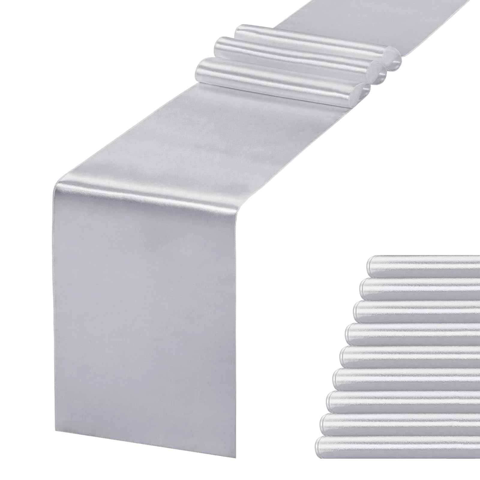 Jevix satin table runner pack for elegant banquet table setup