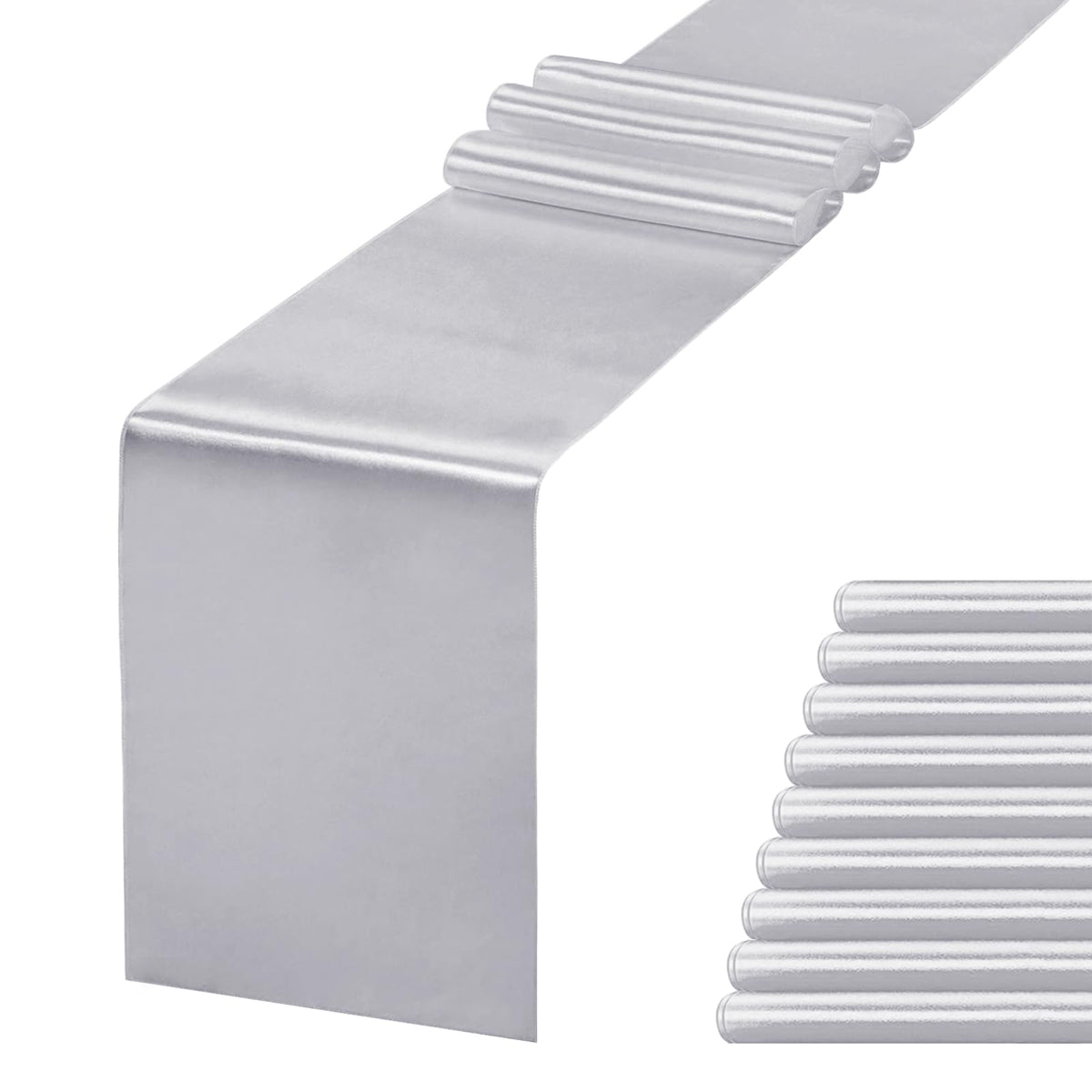 Jevix satin table runner pack for elegant banquet table setup