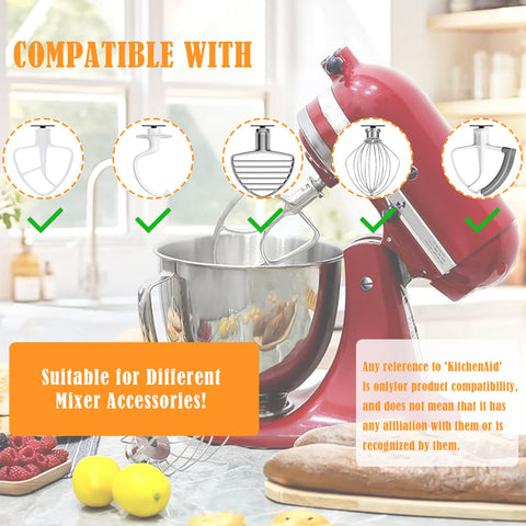 JFGLORIX kitchen aid accessory organizer keeps Flex Edge Beater and other tools grouped.