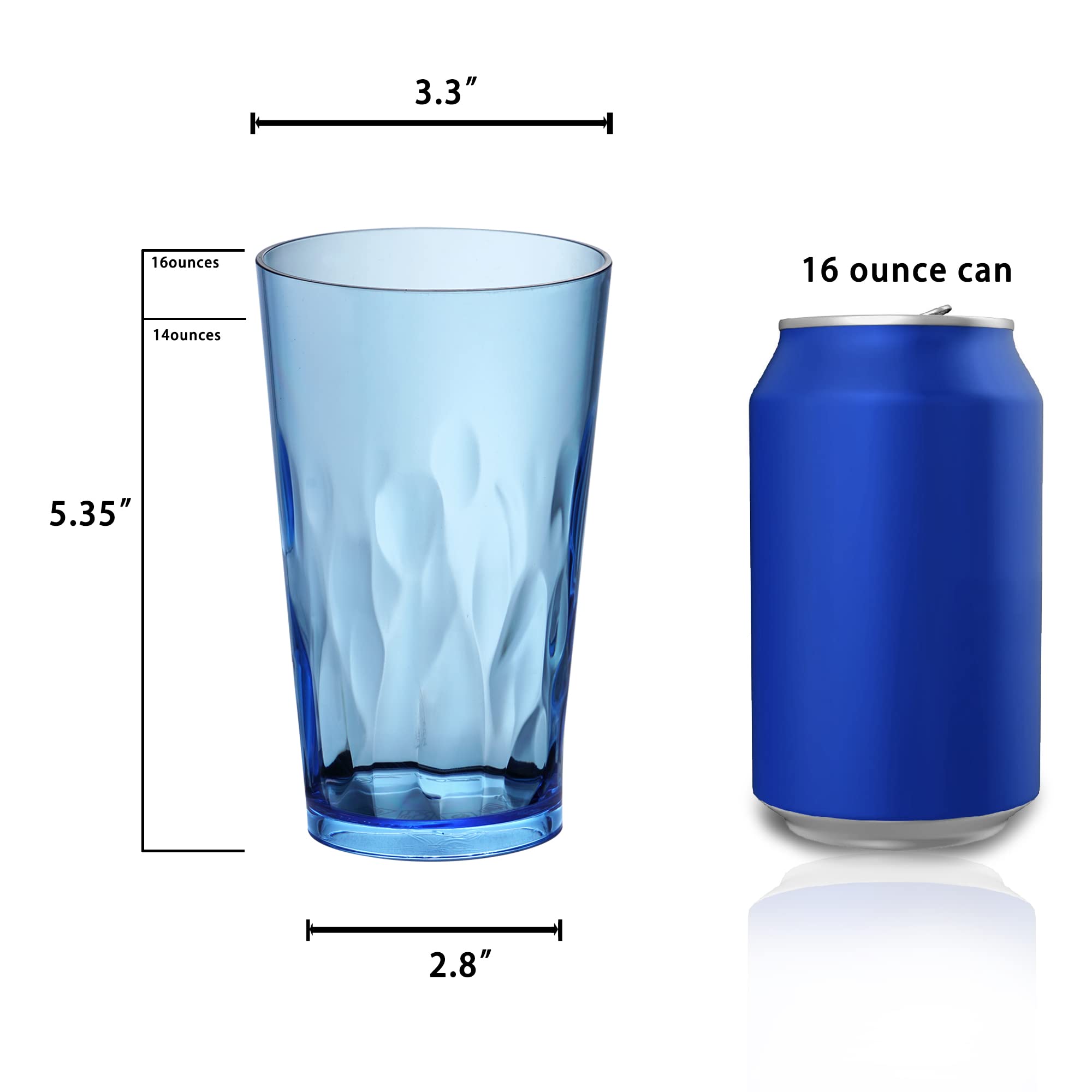 JGIRL shatterproof tumblers 16oz ideal for family hydration.