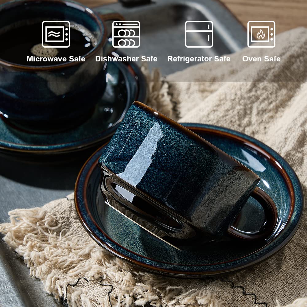 JH JIEMEI HOME stackable espresso cups and saucers save space
