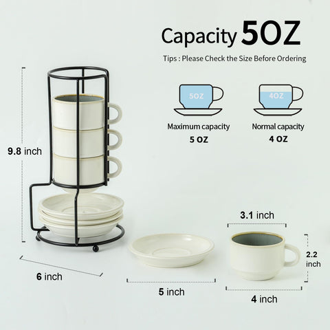 JH JIEMEI HOME saucer groove traps the cup base for stable transport.