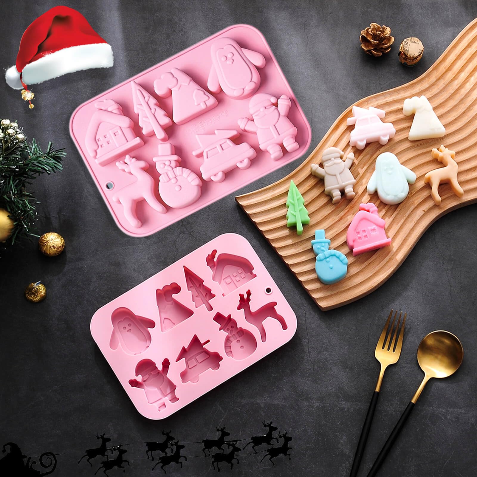 JHYlilia snowflake mold creates delicate chocolate shapes.