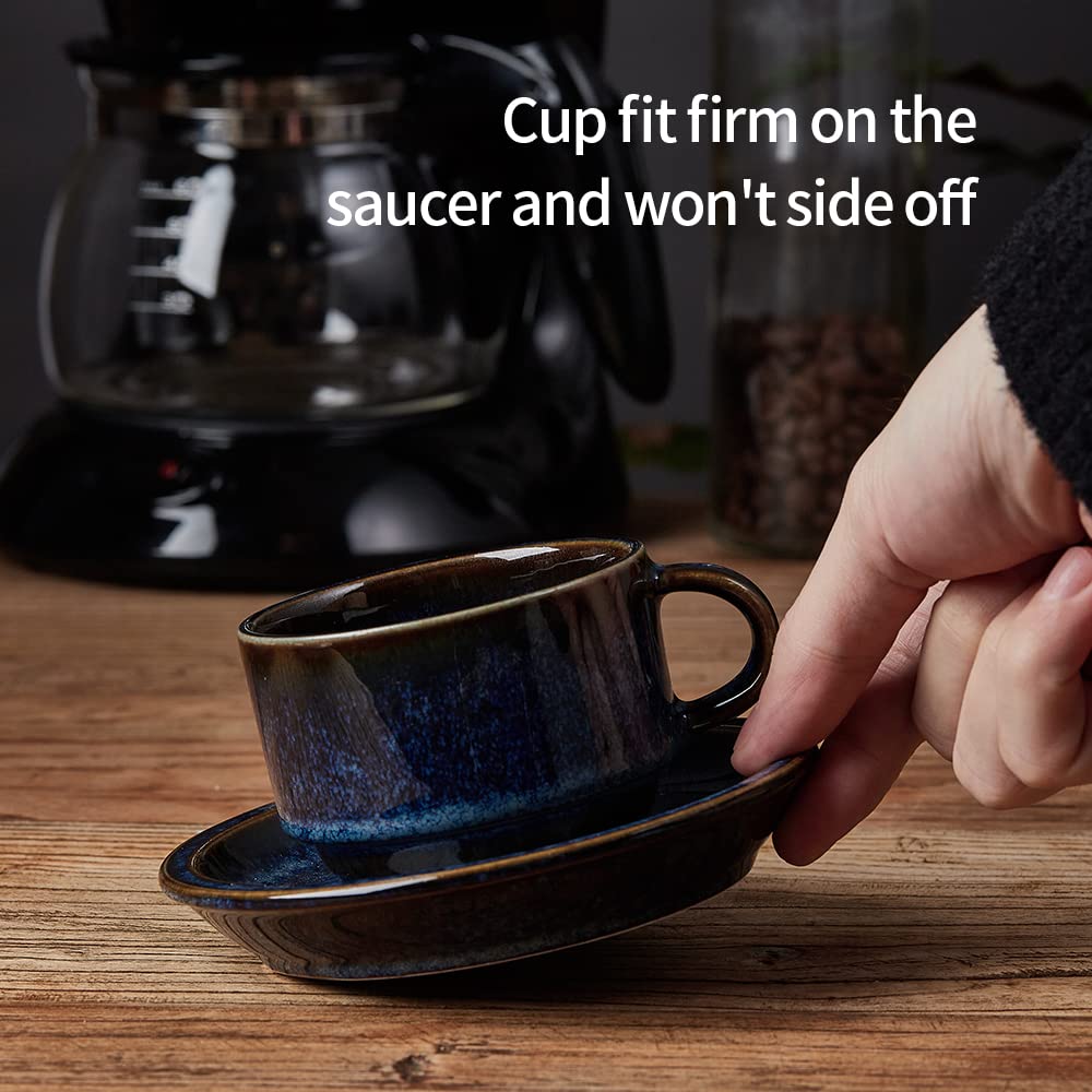 JIEMEI HOME 4-ounce demitasse cups ideal for espresso, latte, or tea.