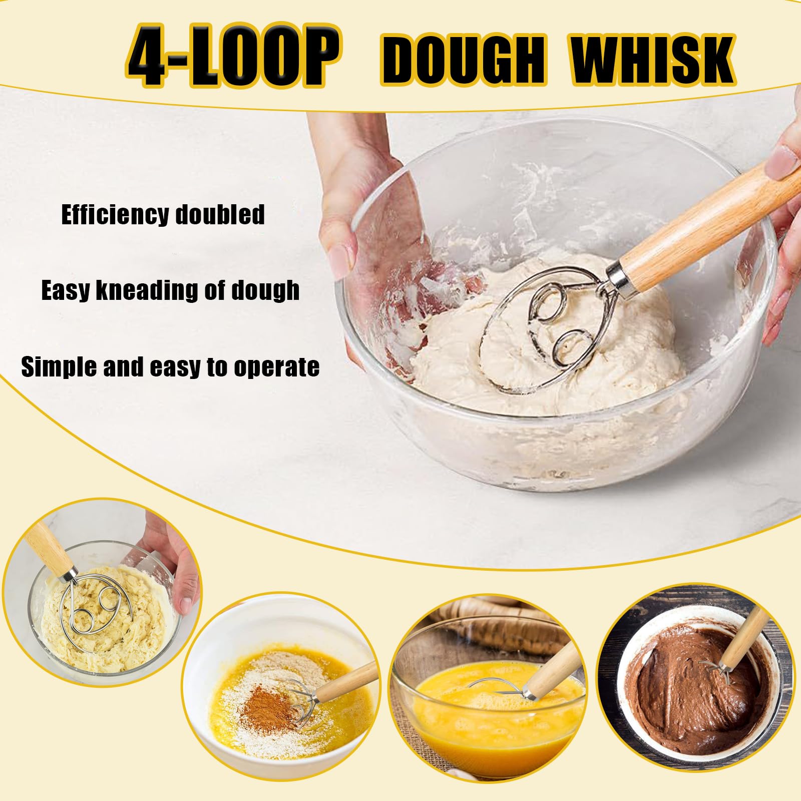 Jierjiaas dough scraper helps cleanly divide and handle dough.