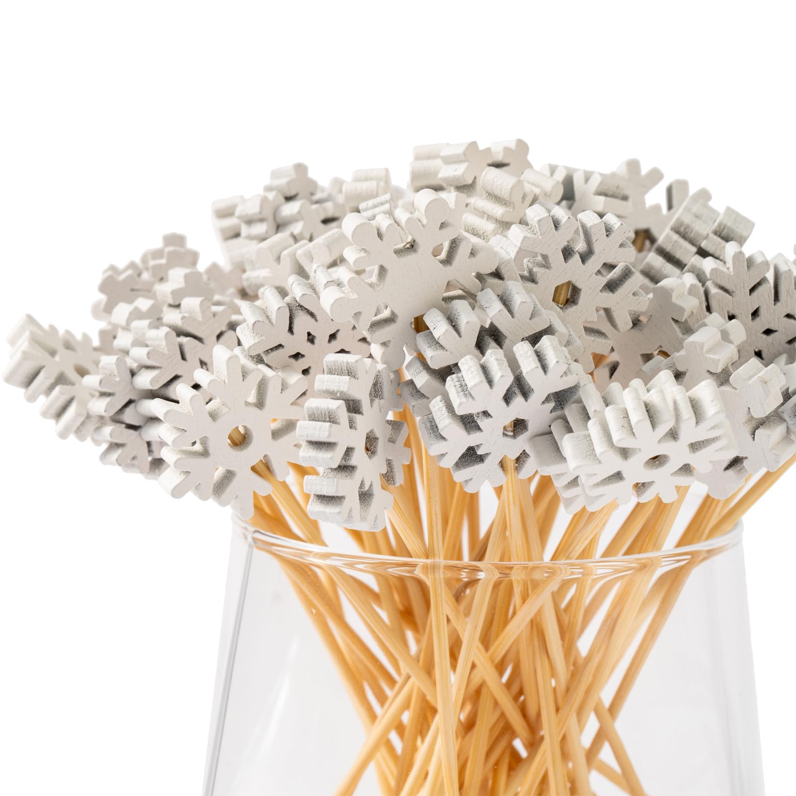 Jiesky 5in bamboo toothpicks add charm to cocktails and hors d'oeuvres at gatherings.
