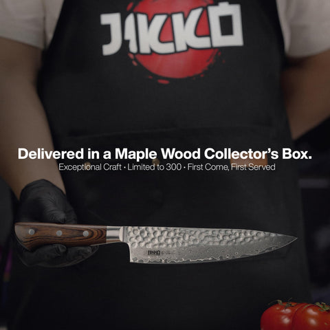 Jikko Damascus Edition limited USA box with maple collector’s case.