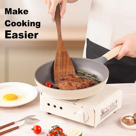 Jilla-hla acacia wood spatula great for delicate eggs.