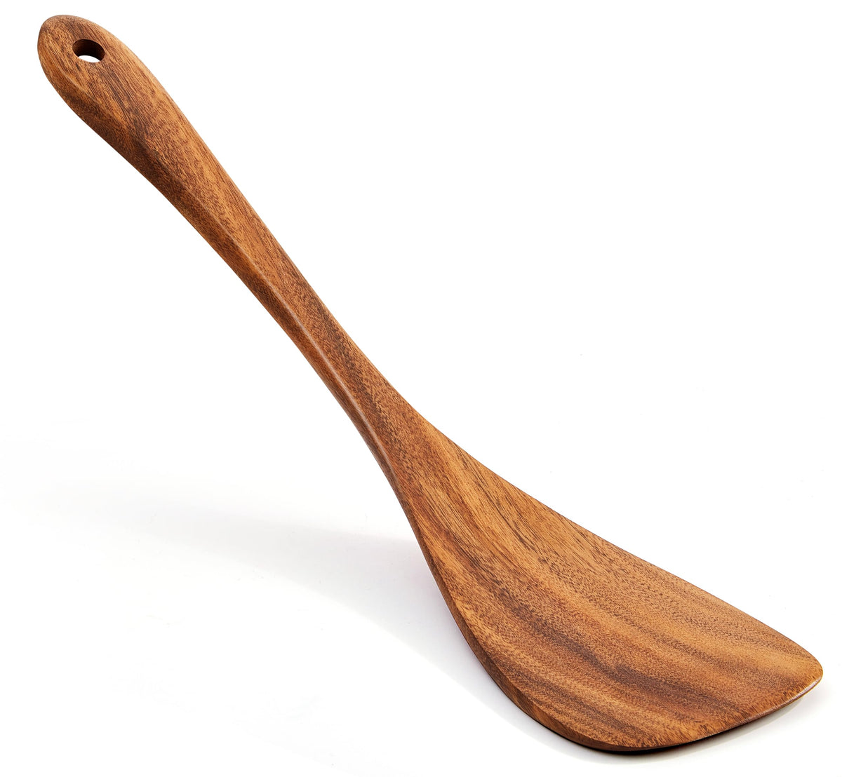 Jilla-hla acacia wood spatula shows durable one-piece design for everyday cooking.