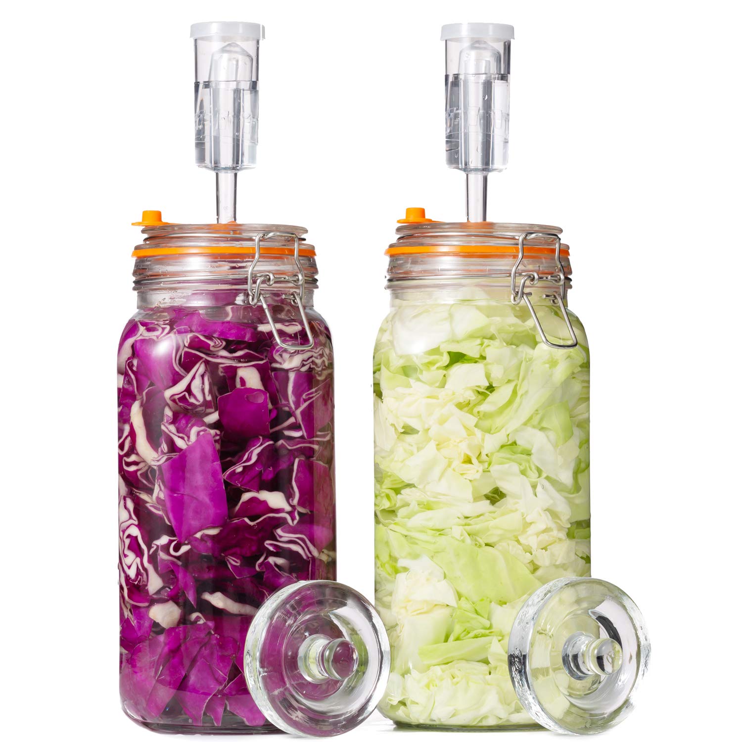 JILLMO 2L fermenting jar wide mouth for easy loading.