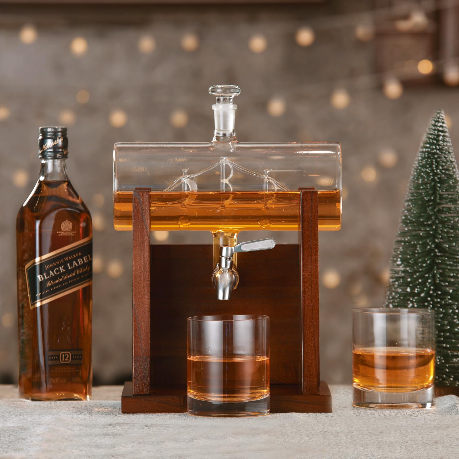 JILLMO bar display setup showcasing multiple spirits
