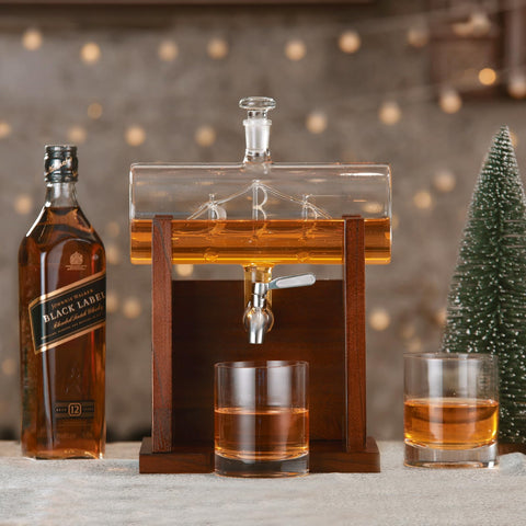 JILLMO bar display setup showcasing multiple spirits
