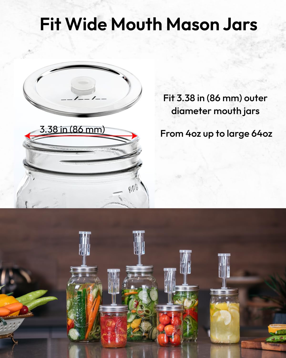 JILLMO BPA-free airlocks for safe gas release during fermentation.