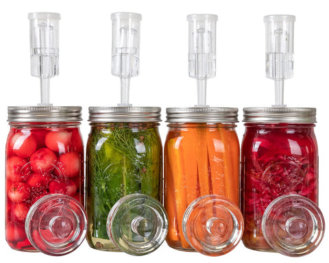 JILLMO stainless steel fermentation lid for wide-mouth jars provides an airtight seal.