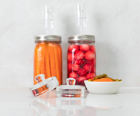 JILLMO four-pack fermentation kit offers a complete setup for jars and brine.