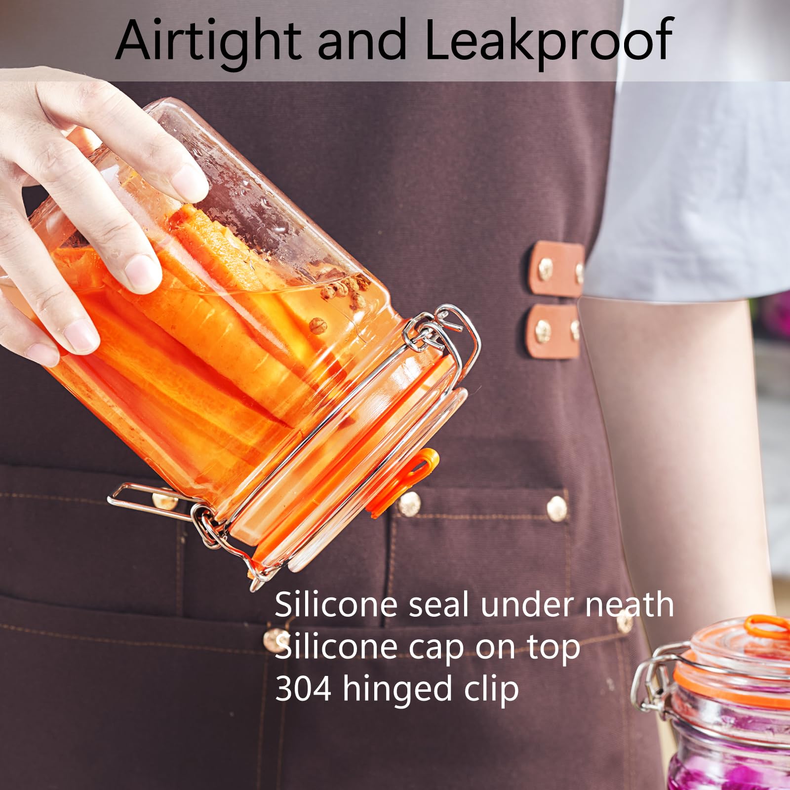 JILLMO glass lid with silicone seal ensuring airtight performance during fermentation