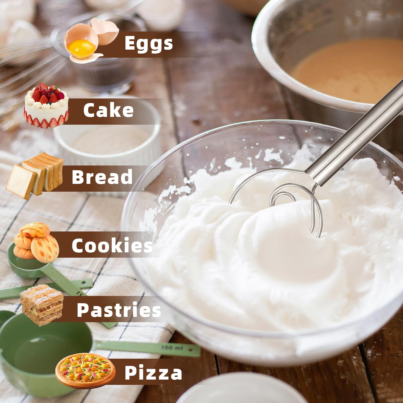 Jillmo rounded scraping design helps lift batter from bowl sides.