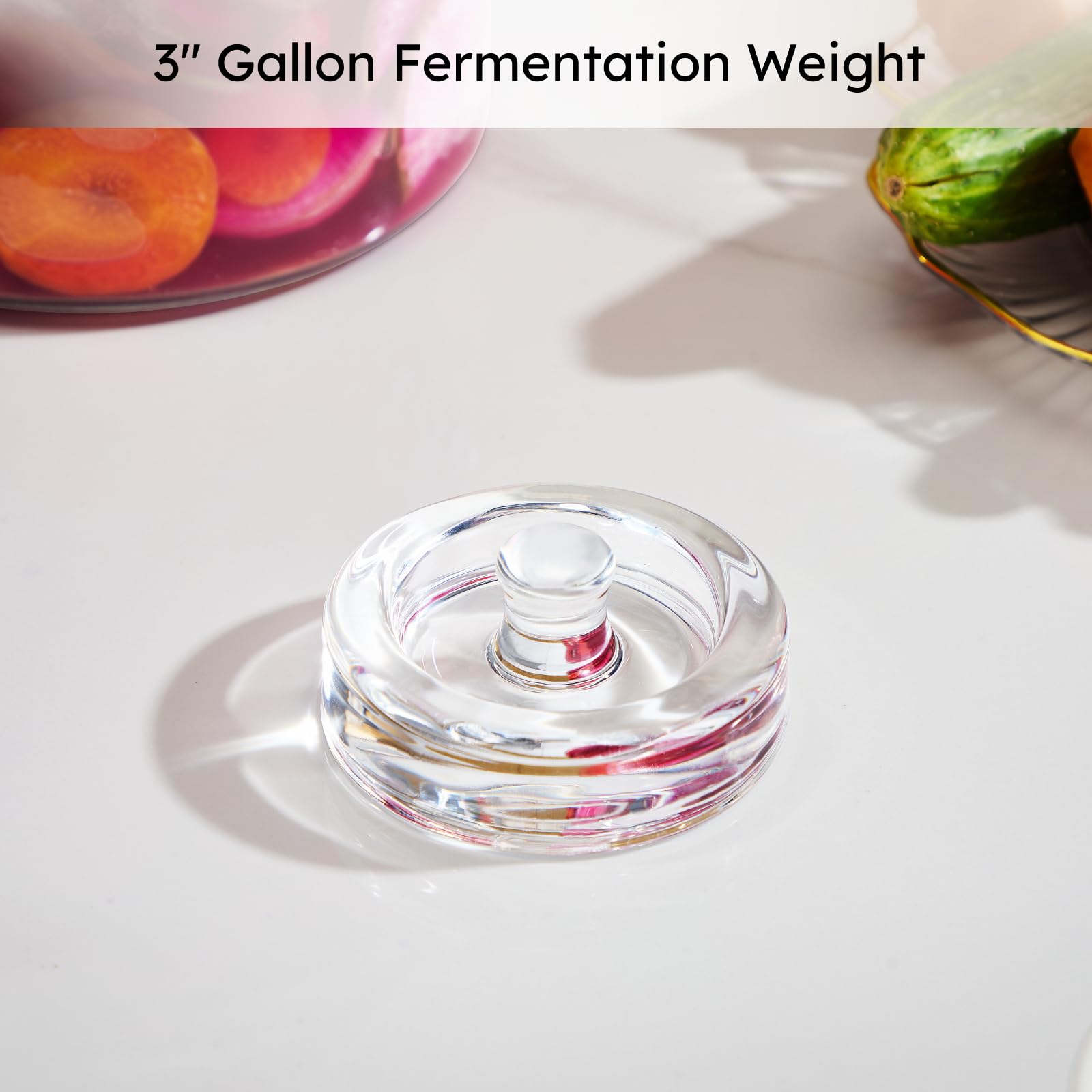 Jillmo smooth seam-free bottom weight minimizes air bubbles under brine.