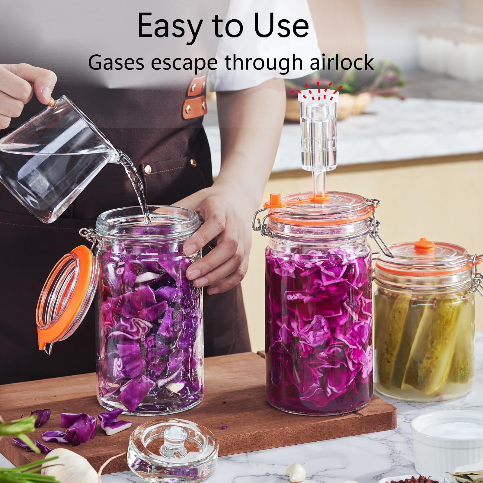 JILLMO three-piece airlock kit venting gases automatically during fermentation