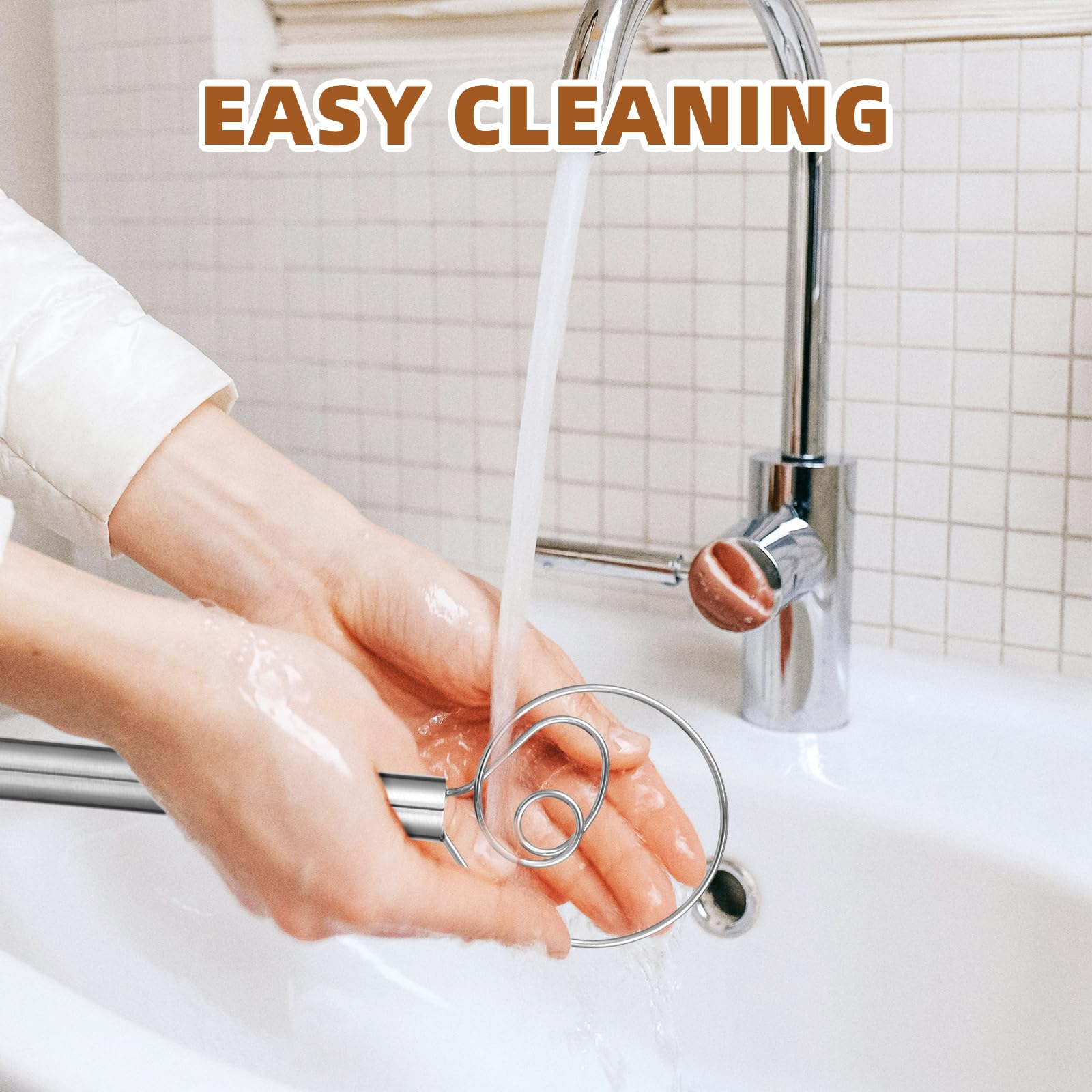 Jillmo smooth welded handle offers comfortable grip and rust-proof reliability.