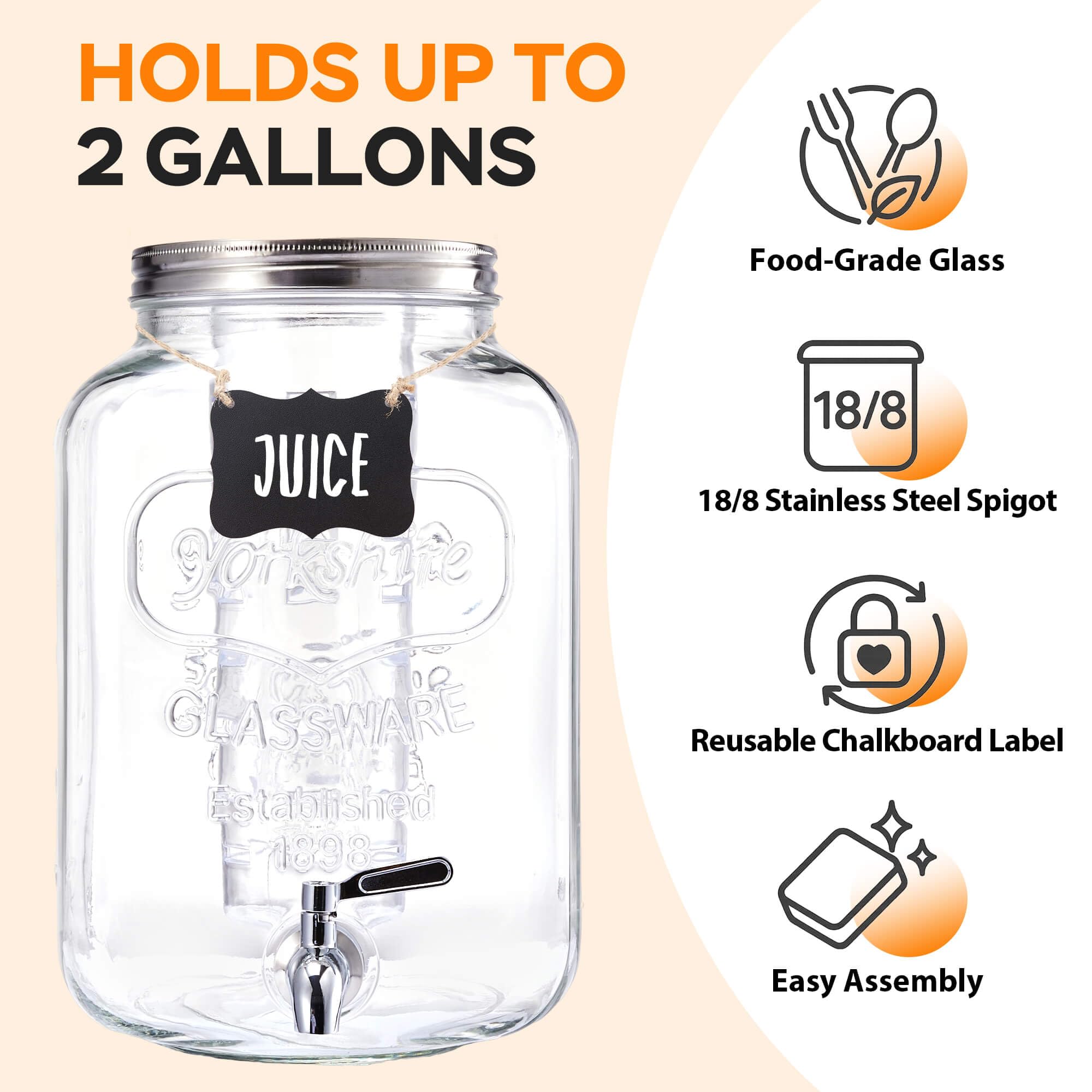 JILLSKY sturdy metal stand elevates dispensers for convenient self-serve stations.