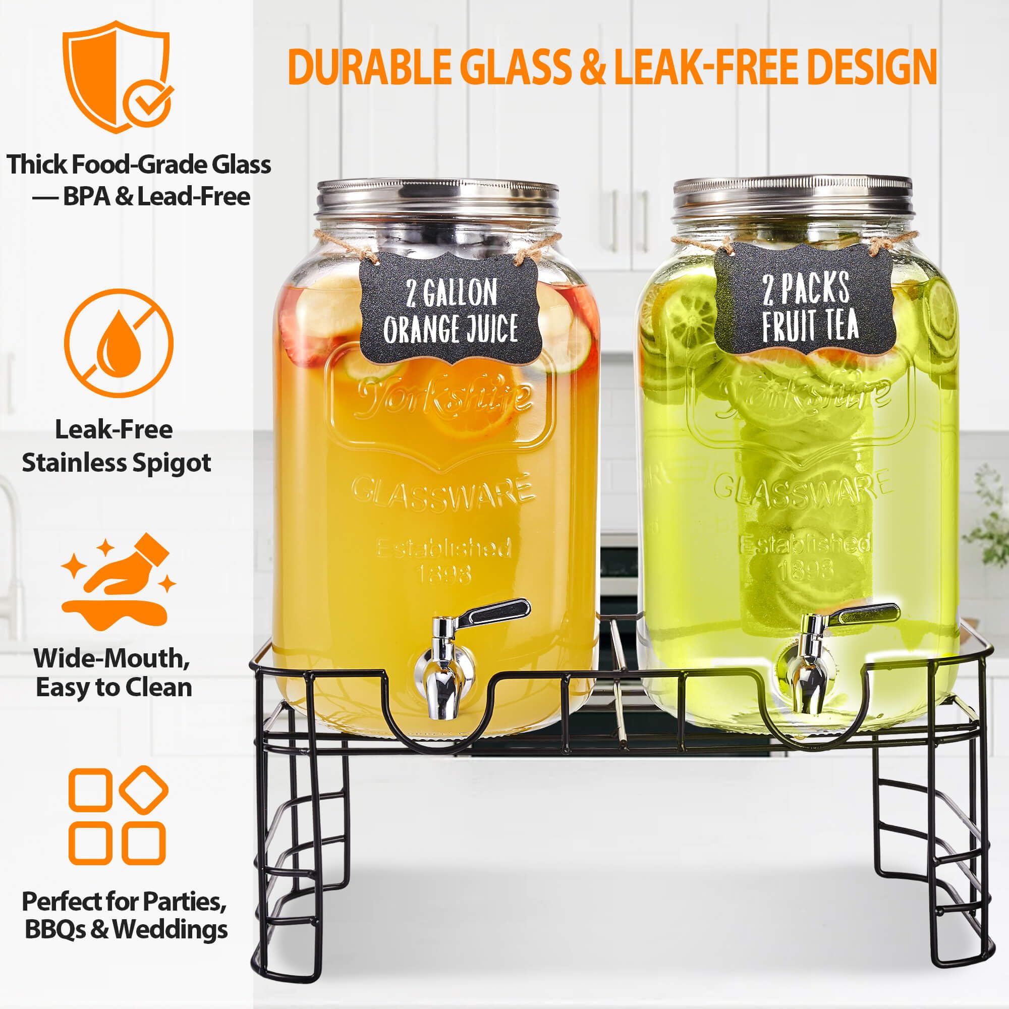 JILLSKY wide-mouth lid seals in freshness and simplifies cleaning.