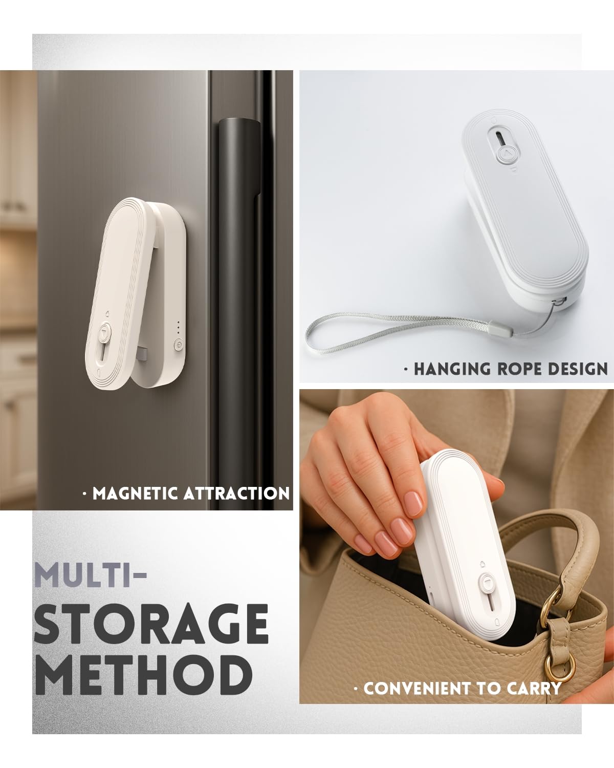 JIMEZON magnetic and hanging storage for easy kitchen access.