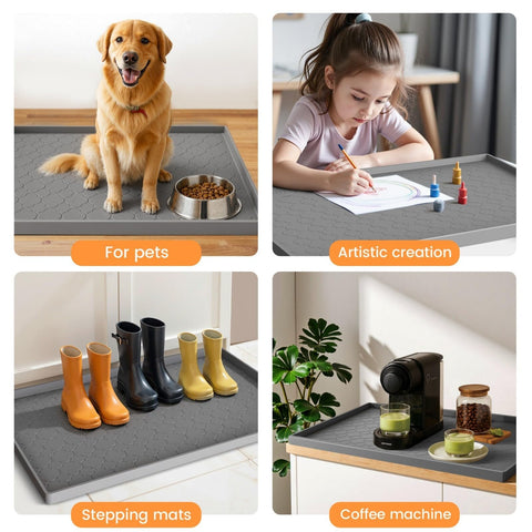 Jin&Bao dishwasher-safe mat cleans quickly and dries.