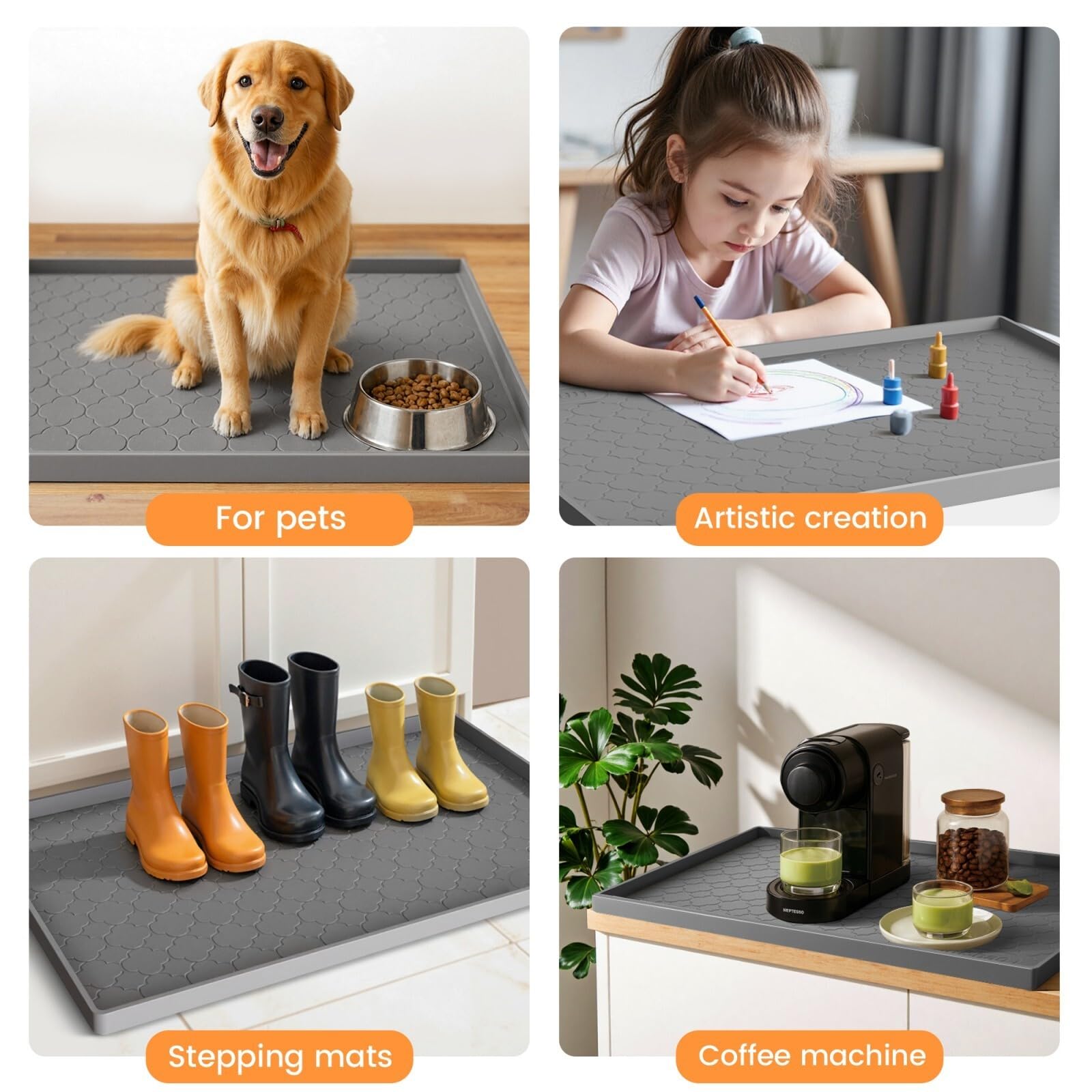 Jin&Bao smart-storage mat doubles as organizer and drying tray.