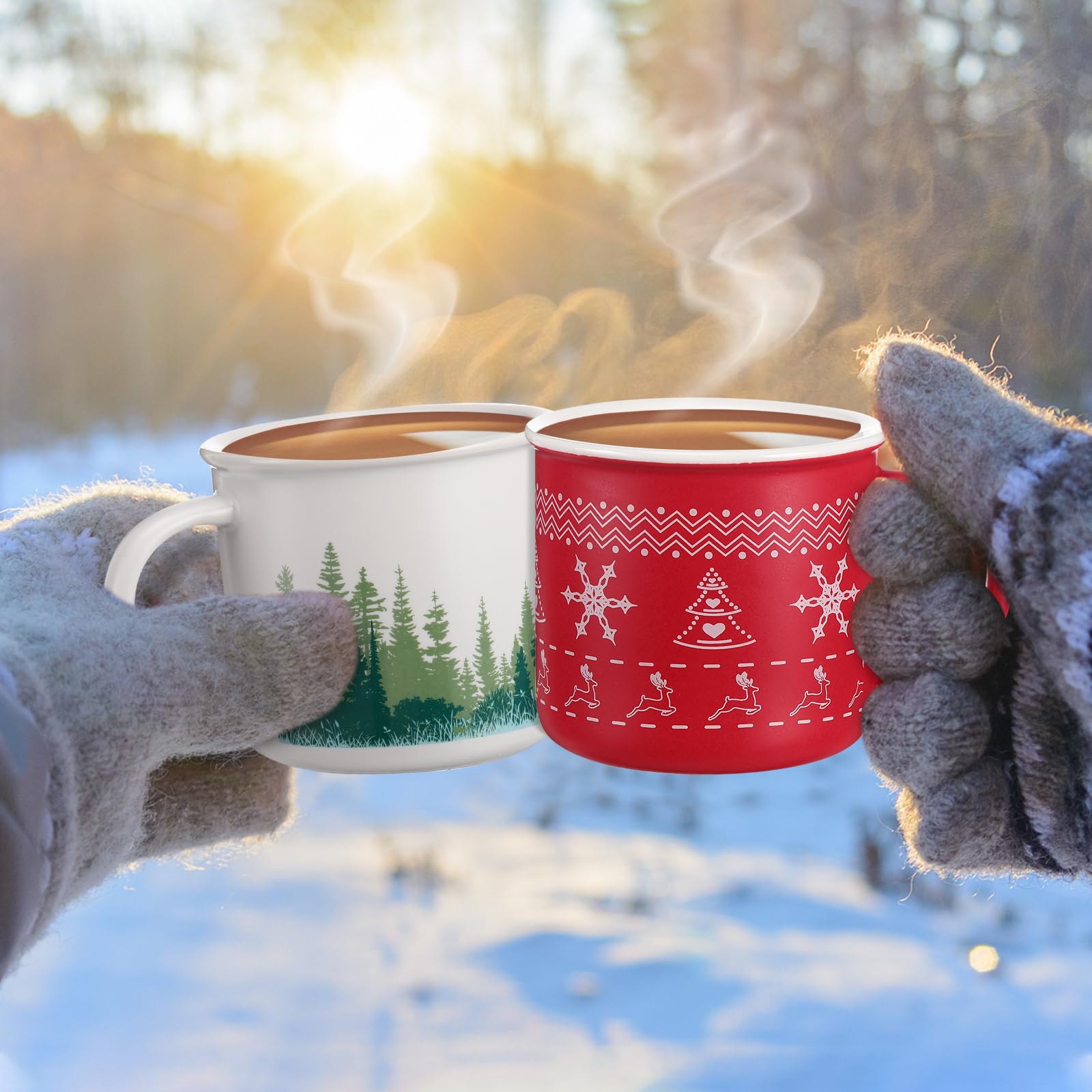 Jinei 6-pack ceramic mugs ready for gifting or everyday use