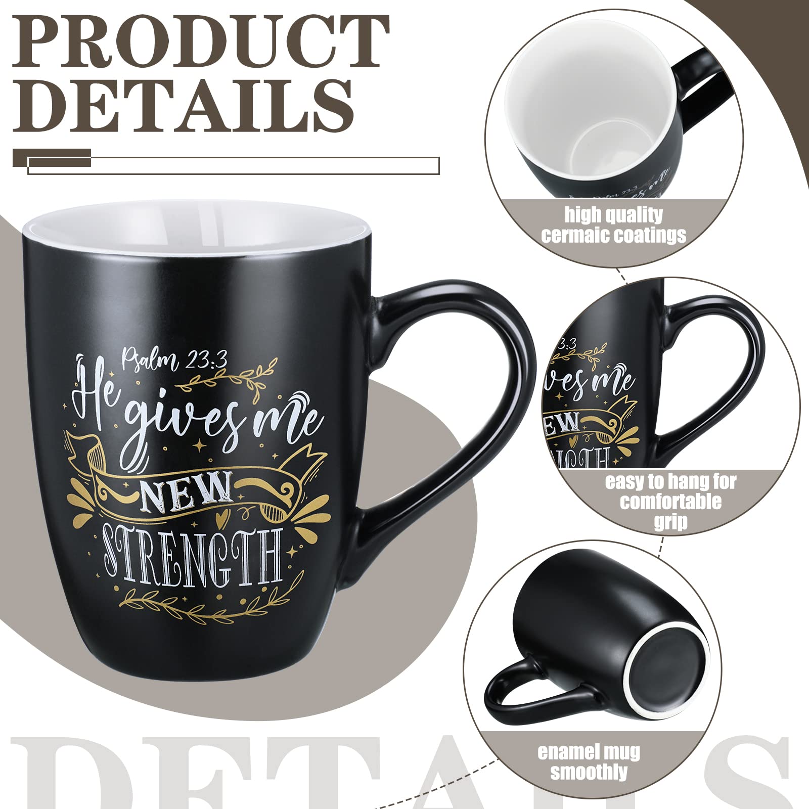 Jinei mugs handle closeup shows smooth glaze for lips-friendly use.