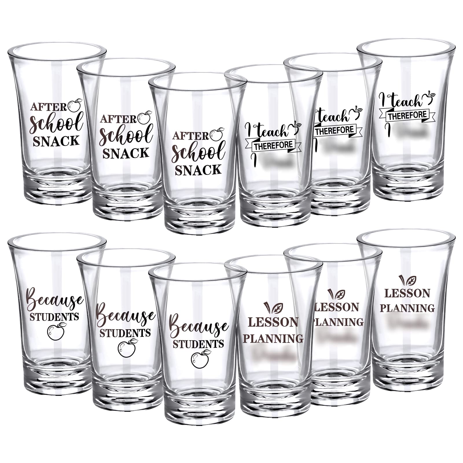 Jinei teacher shot glass with heavy base for stable tabletop use
