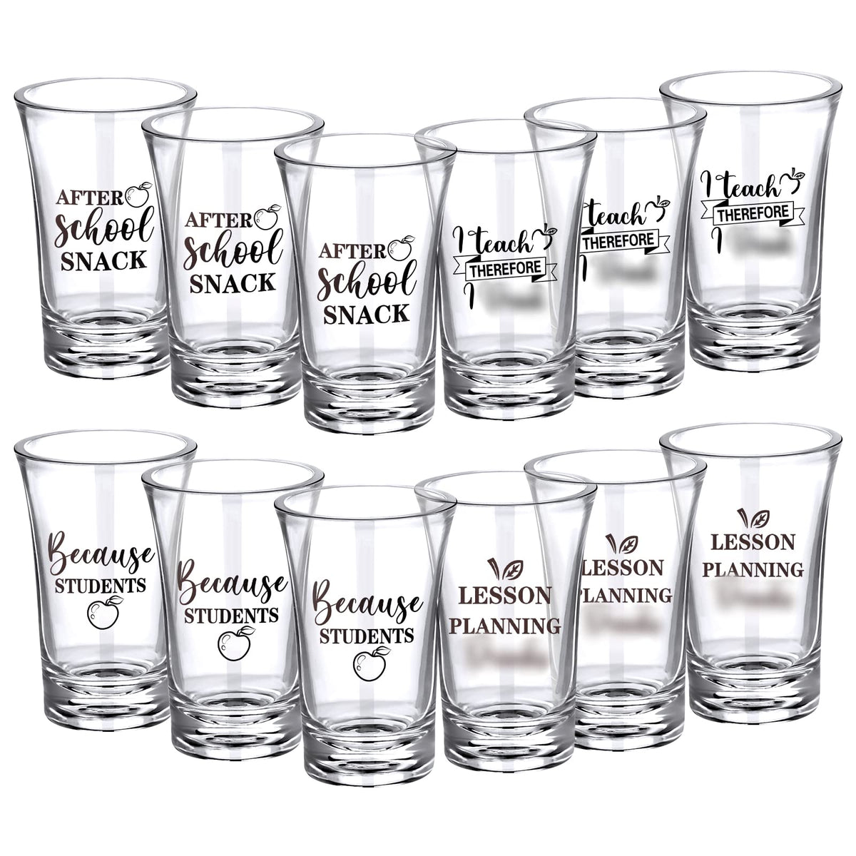 Jinei teacher shot glass with heavy base for stable tabletop use