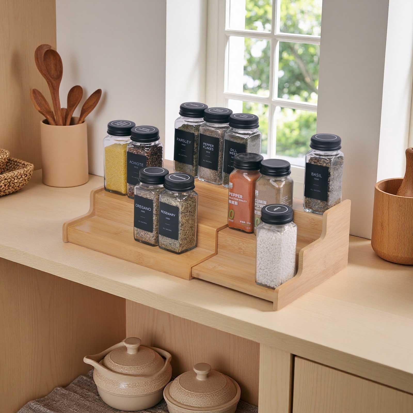 JinDoWin bamboo construction adds warmth and durability to kitchens.