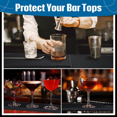 Jingmore bar mats at a coffee station for organized drink prep