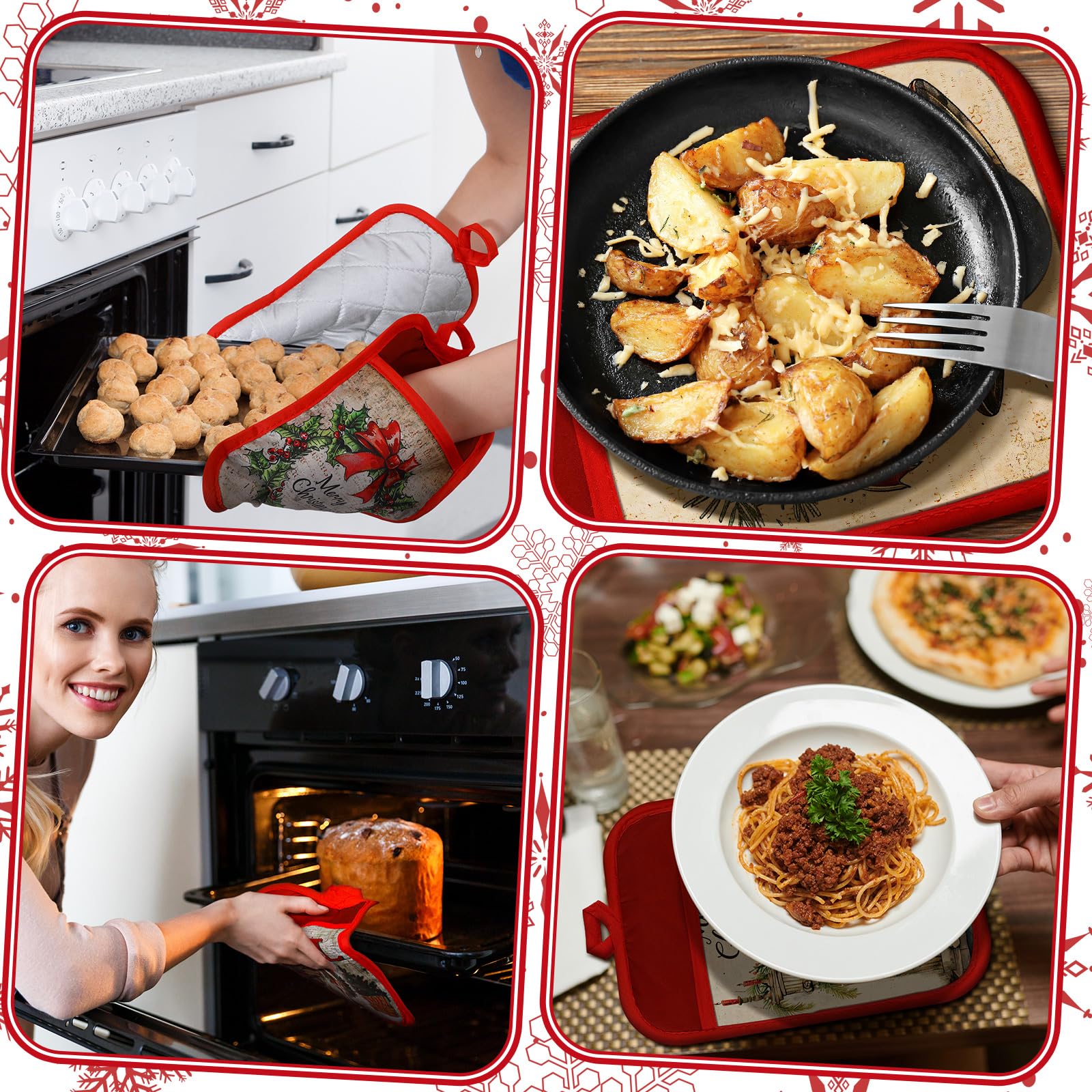 Jingmore cotton pot holders are heat resistant and soft to touch for comfortable use