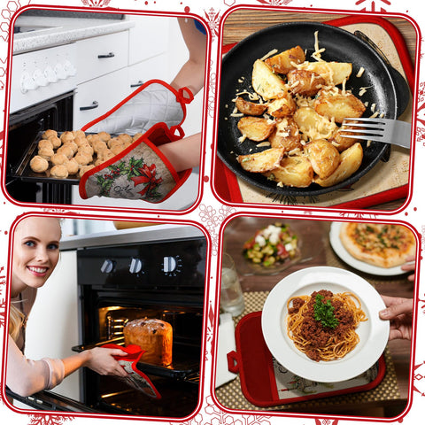 Jingmore cotton pot holders are heat resistant and soft to touch for comfortable use