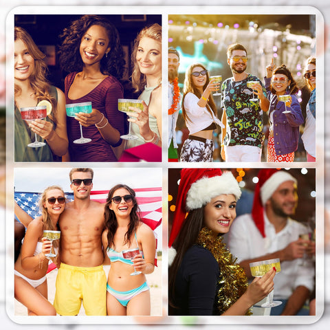 Jingmore durable plastic martini cups, 10 oz, sturdy choice for celebration gatherings.