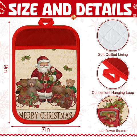 Jingmore snowman pattern pot holders offer cheerful heat protection for baking sessions