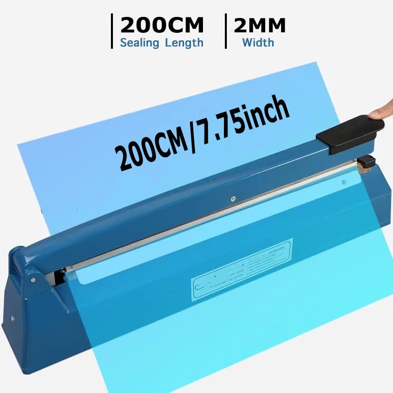 Jinhong impulse heat sealer in action closeup showing sealing efficiency.