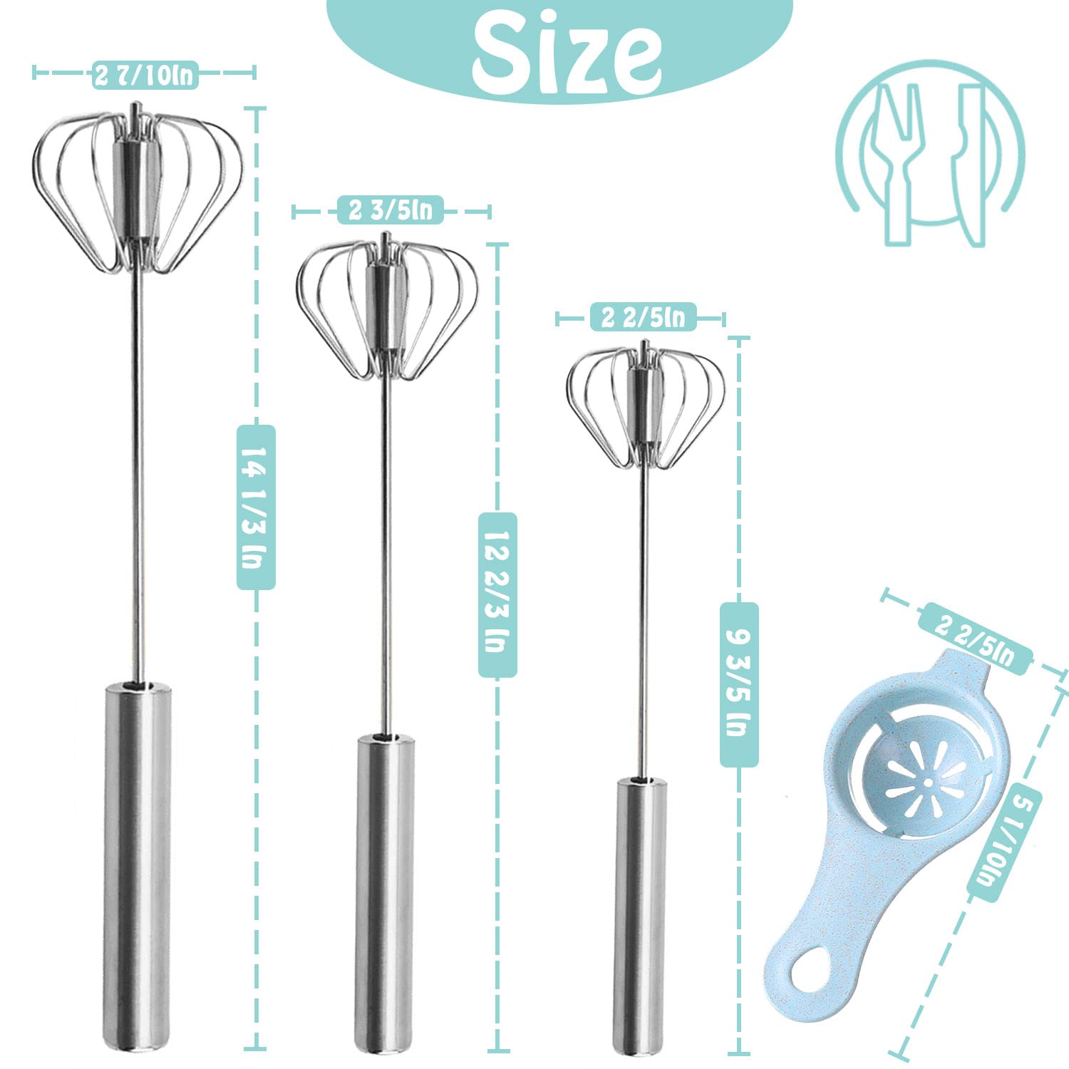 Jninexiu whisk featuring vertical press action for comfortable, fatigue-free whisking.