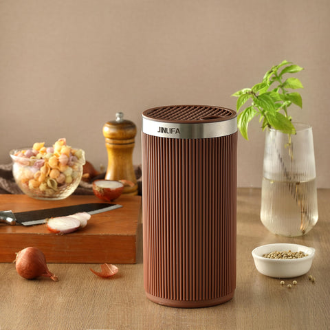 JINLIFA round knife holder fits in small kitchens with ease