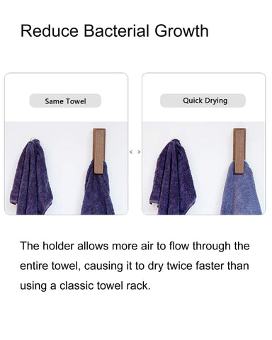 Walnut finish on JINMURY towel hook adds warm natural style