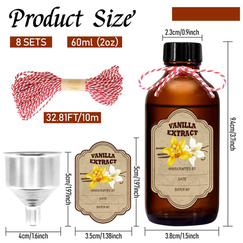 JINSILU eight-pack amber bottles with packaging and labels