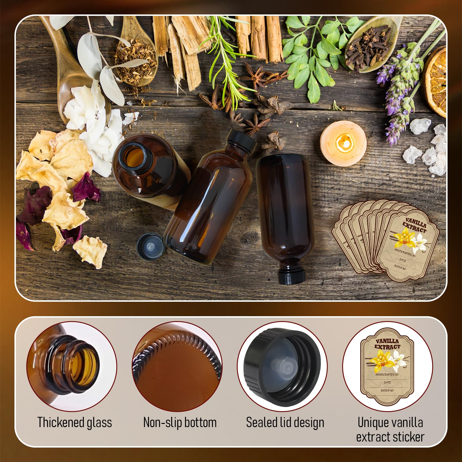 JINSILU vanilla extract bottle ready for gifting or kitchen use