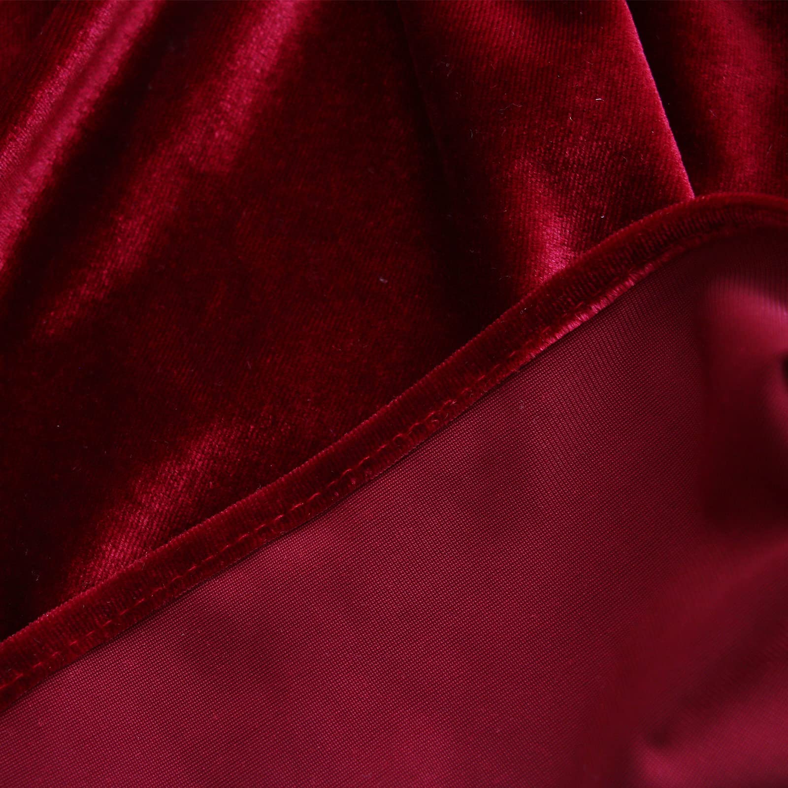 JINVASE burgundy velvet runner with wrinkle-resistant finish for elegant tables