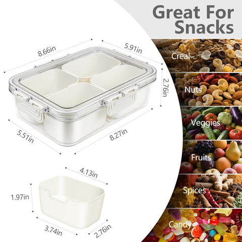JINZORE Snackle Box dishwasher-safe inner tray simplifies cleaning after meals