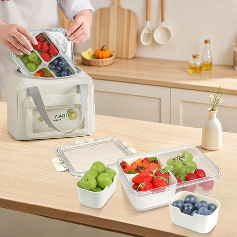 JINZORE Snackle Box portable design fits bags and backpacks