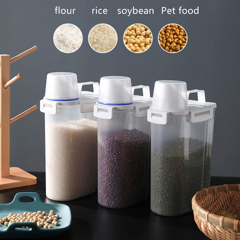 Jioko rice storage bin suitable for rice, grains, oats, snacks, and pet food.
